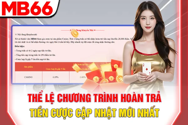 Thể lệ chương trình hoàn trả tiền cược cập nhật mới nhất